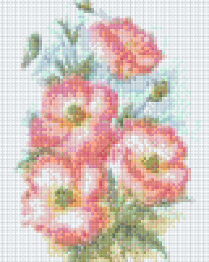 Wild Roses Four [4] Baseplate PixelHobby Mini-mosaic Art Kit image 0